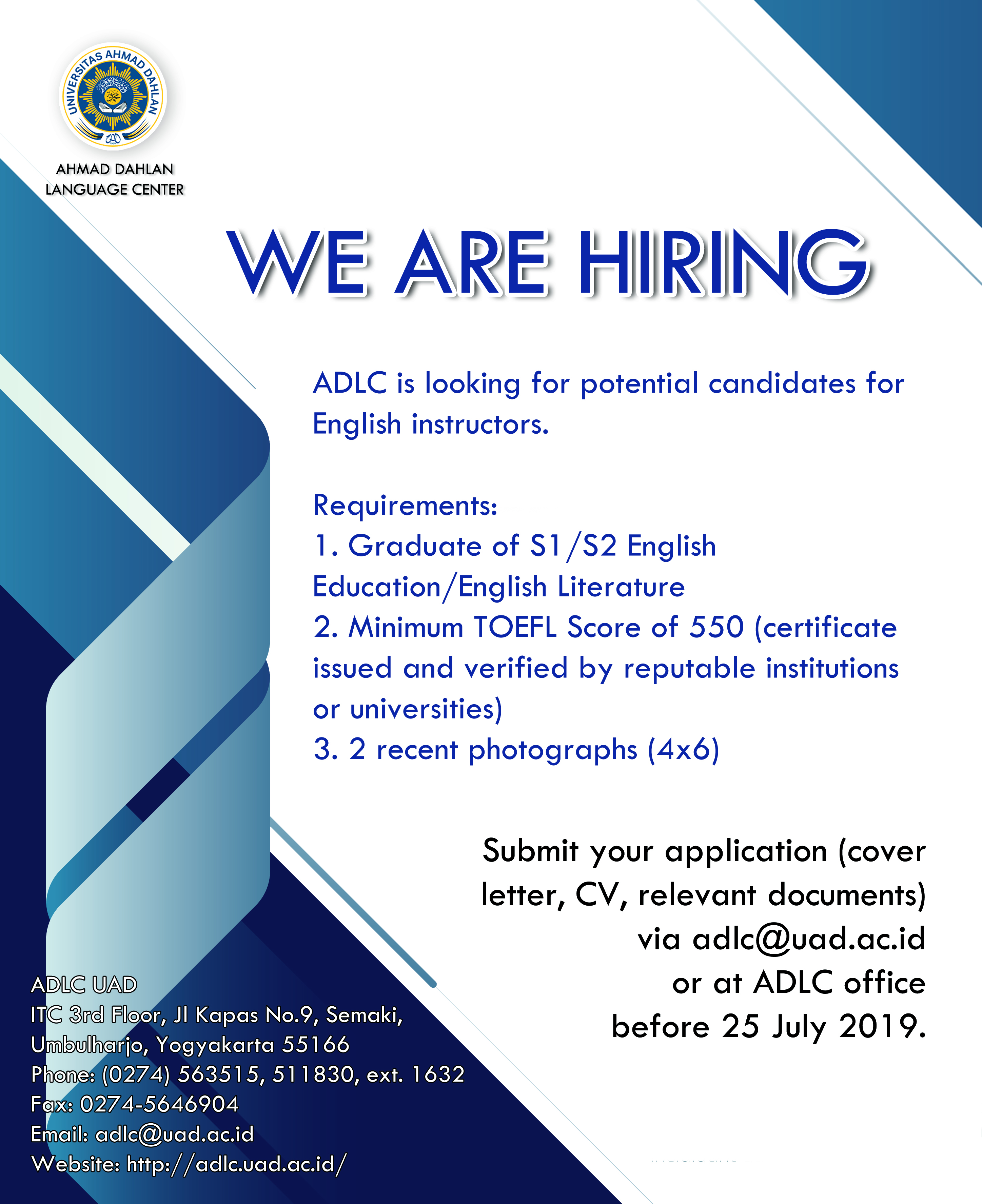 Adlc Adlc Job Vacancy 2019